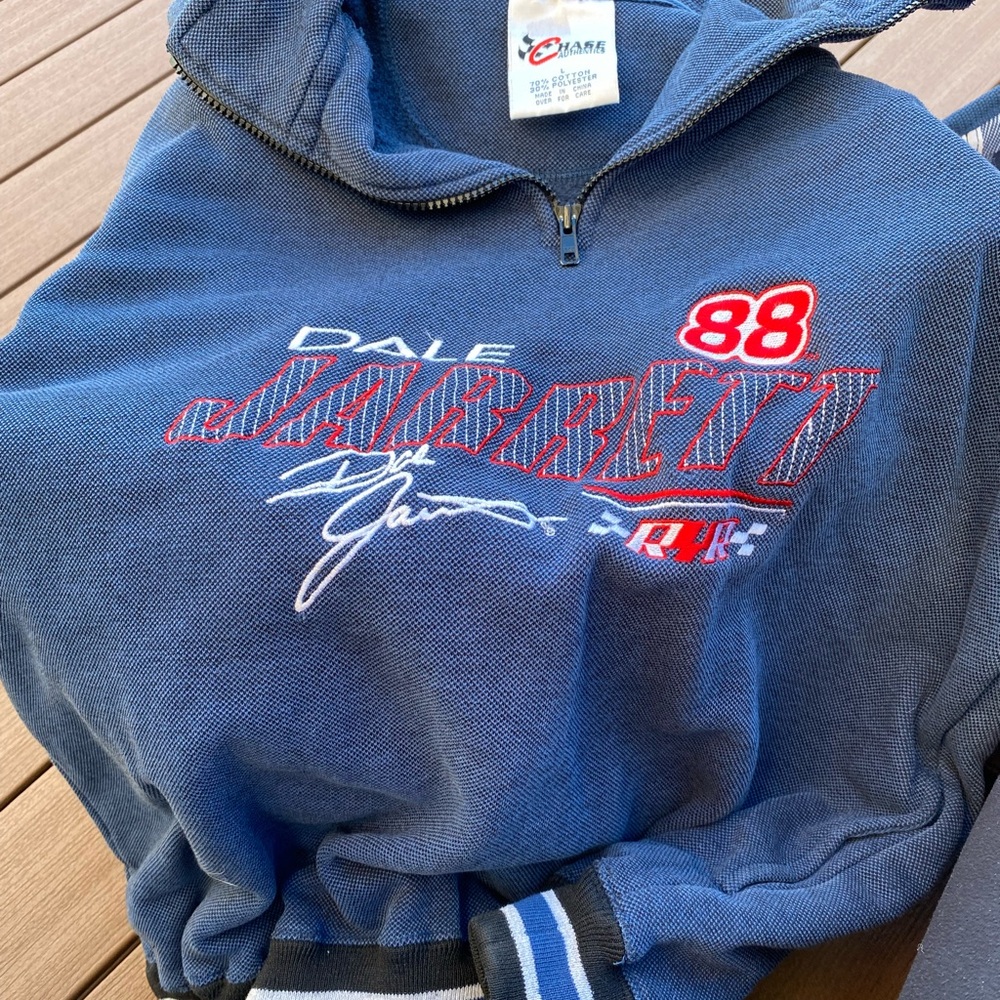 Vintage Chase Authentics Dale Jarrett 88 NASCAR Quarter Zip Pullover Large